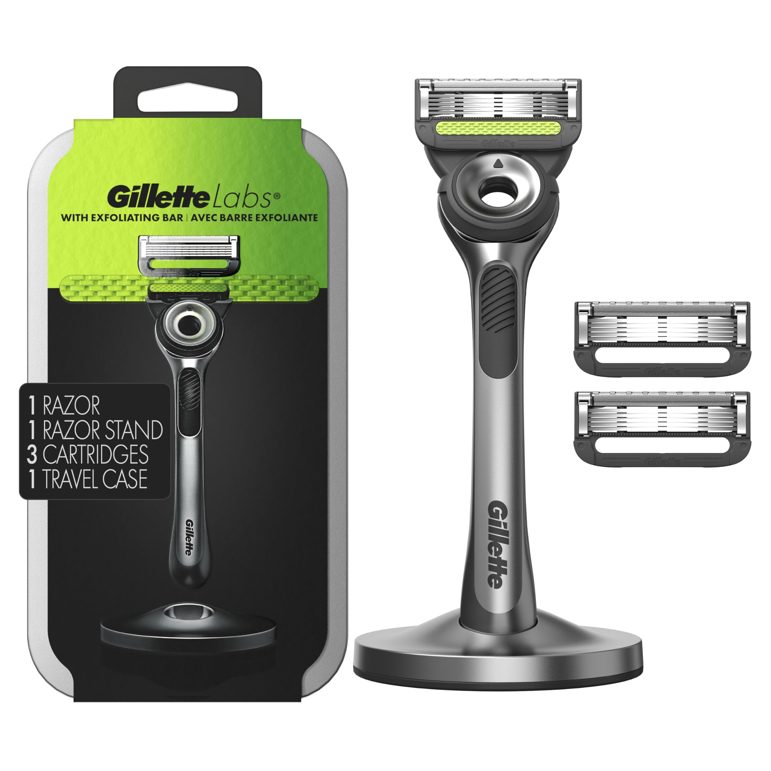 Gillette Labs & Braun シェーバーセット Gillette Razor with Exfoliating Bar - Smooth, Easy Shave